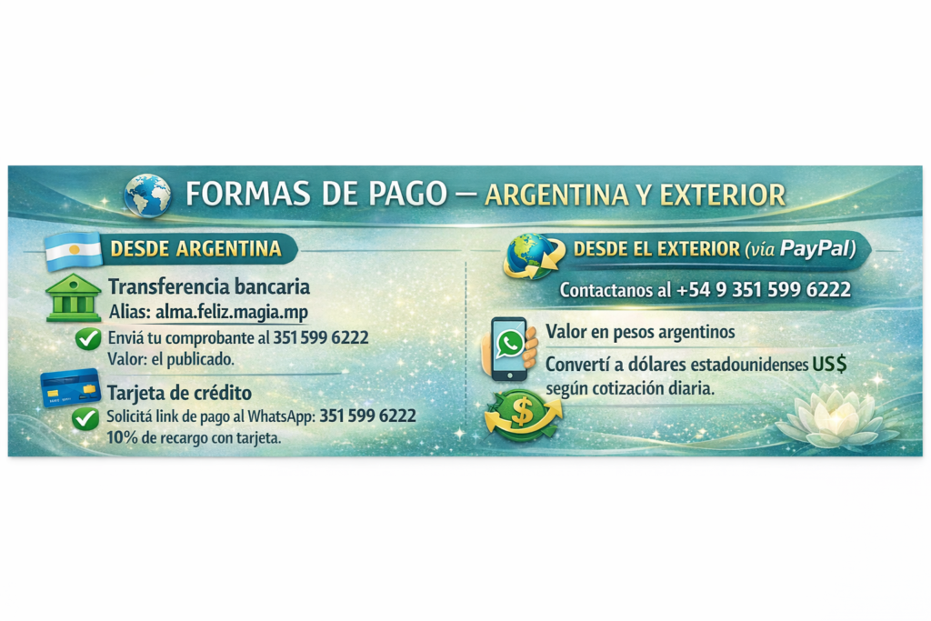 Formas de pago Argentina y exterior 1