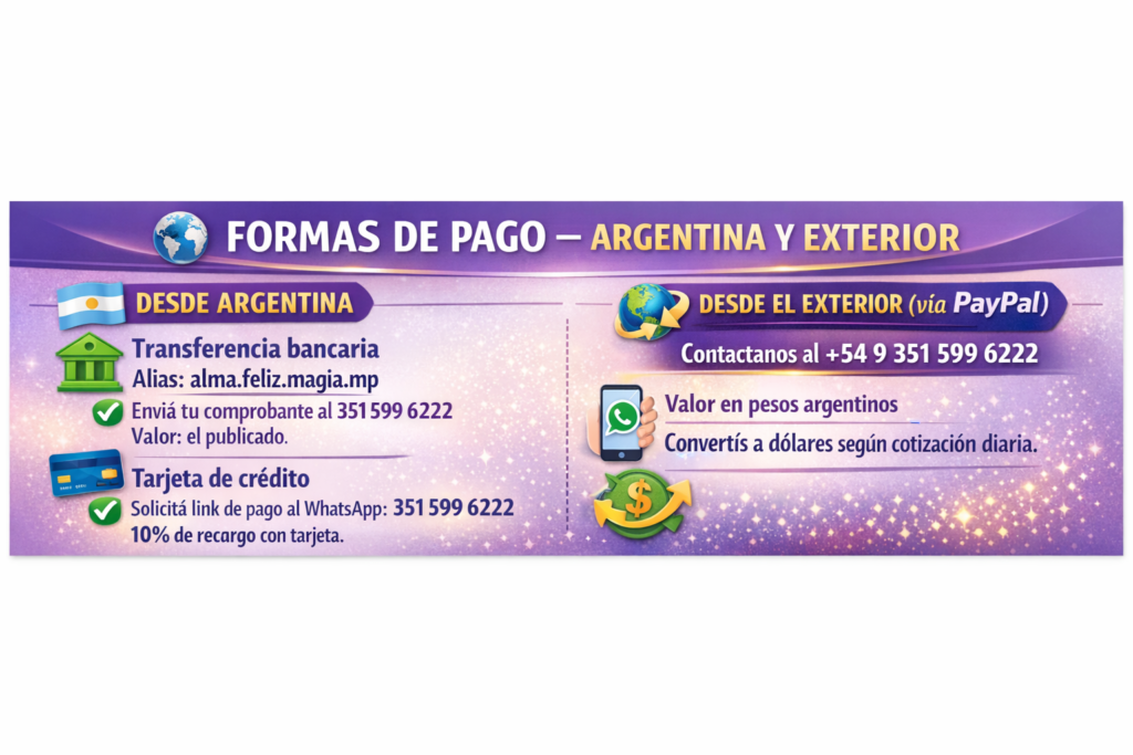 Formas de pago Argentina y exterior